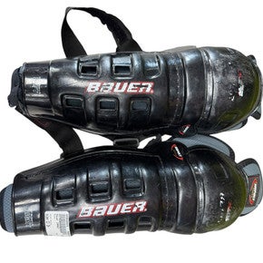 Used Bauer IMPACT Senior Shin Guards Black 12" 11833-S000165978