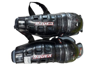 Used Bauer IMPACT Senior Shin Guards Black 12" 11833-S000165978