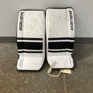 White 22" Youth Bauer Prodigy Goalie Leg Pads (Used)