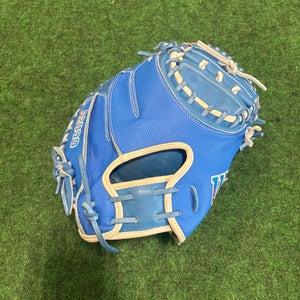 Blue Wilson A2000 DPCM RH Catcher's Baseball Glove 33" (New) | Autism Speaks Edition