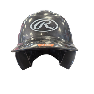 Used Rawlings ALL BLACK HELMET Batting Helmet No Mask Black MD 11850-S000021527