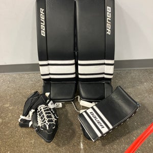 Black 28" Junior Bauer GSX Goalie Full Set Regular (Used)