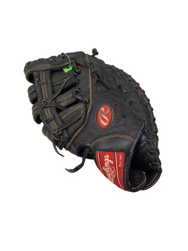Used Rawlings BLACK GLOVE BB/SB First Base RH Throw Black 14" 11347-S000255812