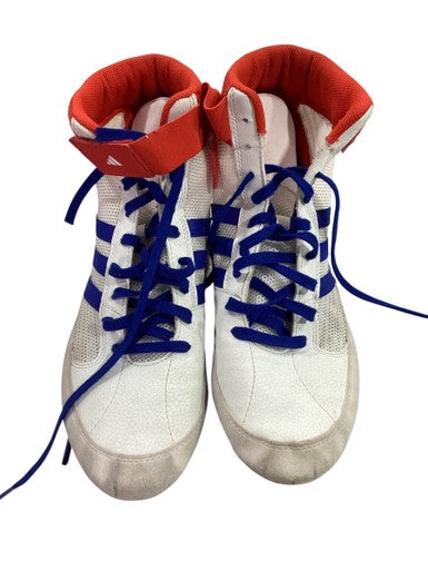 Used Adidas HVC WRESTLING SHOES USA COLORWAY Boxing Shoes White/Red/Navy Senior 11 11347-S000255758