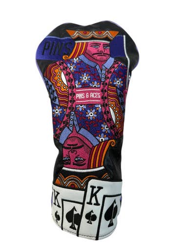 Used PINS AND ACES DRIVER HEAD COVER Golf Accessory Purple 11835-S000198419