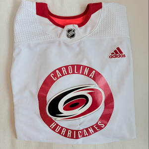 Adidas MiC White Size 56 Practice Jersey Carolina Hurricanes Pro Stock