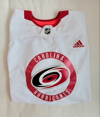 Adidas MiC White Size 56 Practice Jersey Carolina Hurricanes Pro Stock