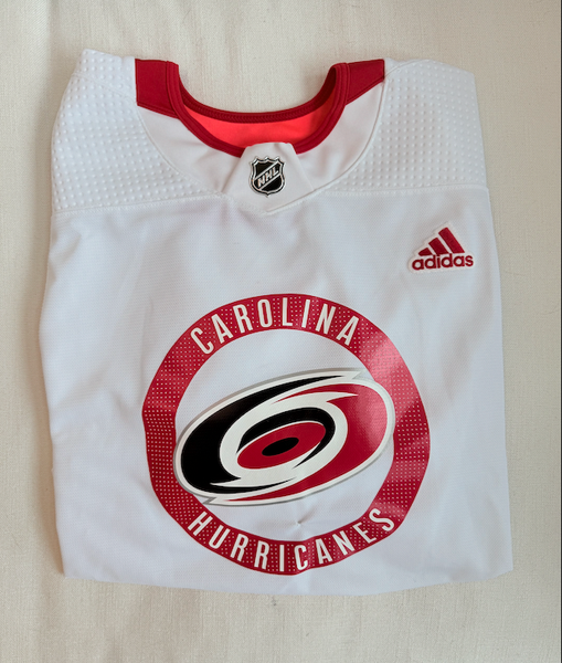 Adidas MiC White Size 56 Practice Jersey Carolina Hurricanes Pro Stock