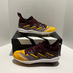 Adidas Men’s Adizero Afterburner ‘Arizona Sun Devils’ Metal Baseball Cleats IF1684 size 8