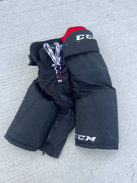 White Senior Small CCM JetSpeed FT370 Hockey Pants (Used)