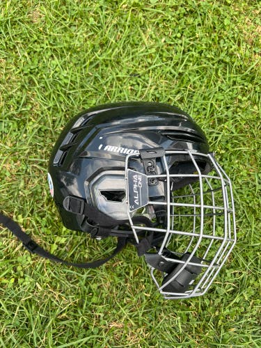 Black Large Warrior Alpha One Pro Helmet (Used)