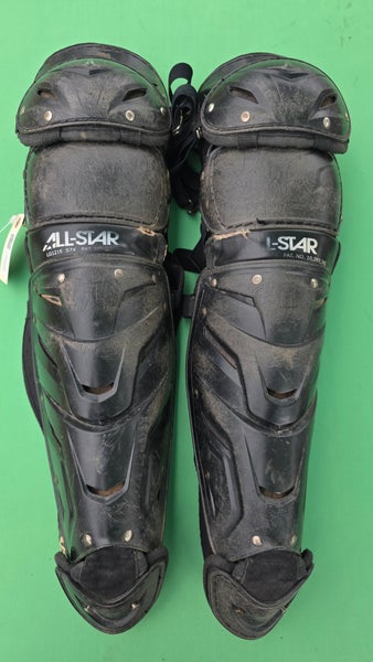 Black Intermediate All Star System 7 Catcher's Leg Guard