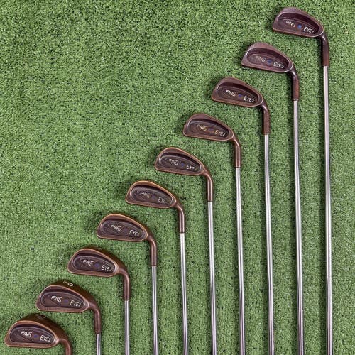 Ping Eye2 BeCu Iron Set 1-PW Blue Dot Matching Serial Numbers Stiff Flex