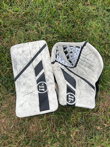 White Junior Warrior Ritual G5 Goalie Glove & Blocker Regular