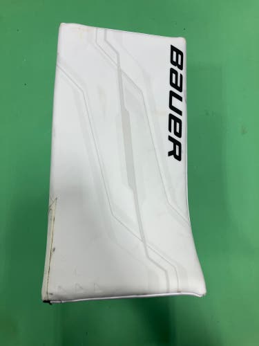 White Senior Bauer Supreme Shadow Goalie Gloves & Blockers Regular (Used)