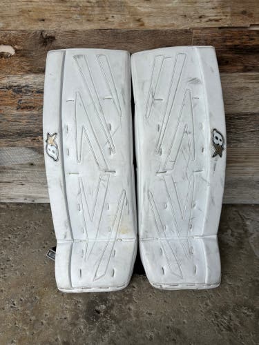 White 29" Junior Brian's NetZero 3 Goalie Leg Pads