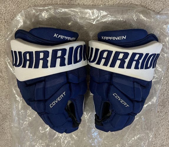 Warrior Covert Pro Stock Hockey Gloves (New) - Kasperi Kapanen - Toronto Maple Leafs 14"