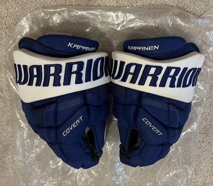 Warrior Covert Pro Stock Hockey Gloves (New) - Kasperi Kapanen - Toronto Maple Leafs 14"
