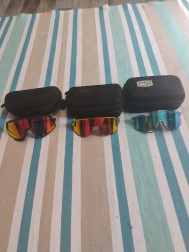 3 pairs of 100% sunglasses