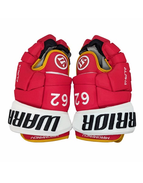 Warrior Gloves 13" Pro Stock Hockey Gloves - Calgary Flames - Miromanov  (New)
