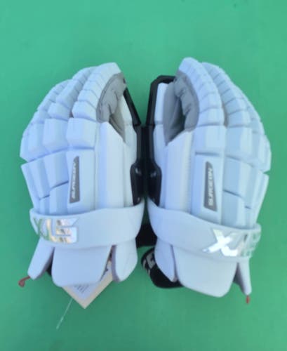 White Goalie STX Surgeon Lacrosse Gloves Extra Large