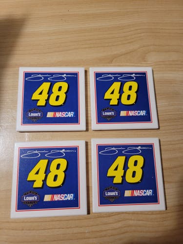 NASCAR Jimmie Johnson Absorbent Stone Coasters Set