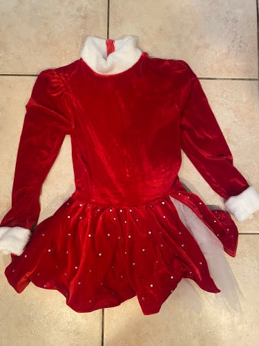 Women’s size small holiday red figure skating or dance dress.