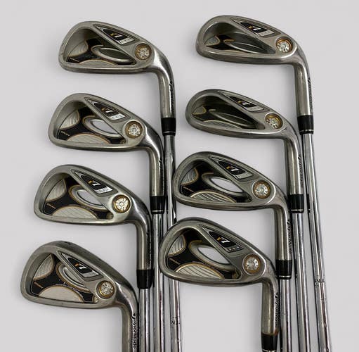 TaylorMade R7 Draw Iron Set 4 5 6 7 8 9 PW SW Flex-S T-Step 90 Steel Shafts