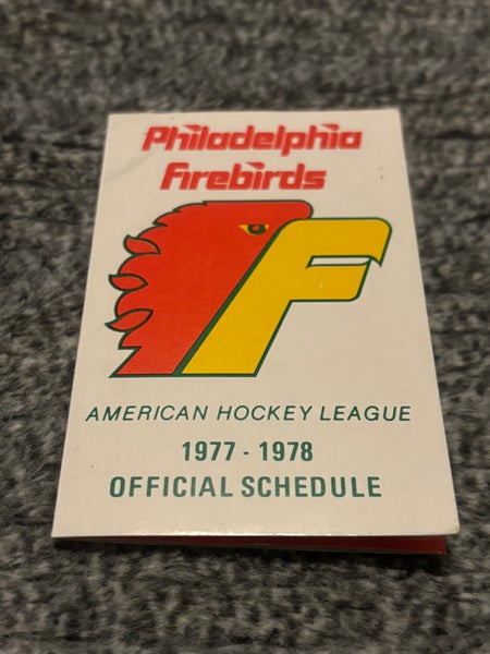 Philadelphia Firebirds AHL Vintage Pocket Schedule 1977 1978