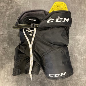 Black Junior Medium CCM Tacks 9040 Hockey Pants (Used)