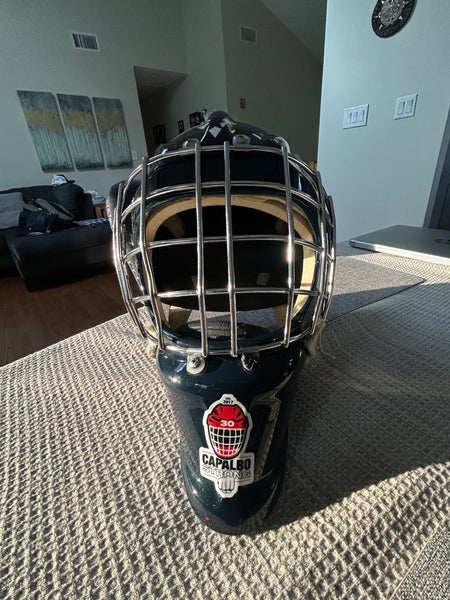 Victory Goal Mask V6 Navy Senior Medium Hecc Certified