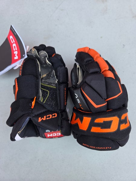New CCM Tacks AS-V Gloves 10" Black/Orange