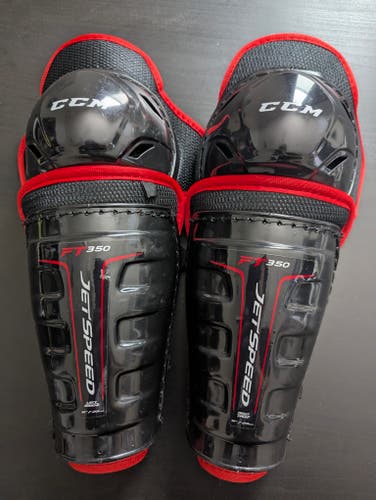 Youth CCM JetSpeed FT350 9" Shin Pads (New)