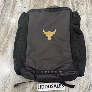 UNDER ARMOUR PROJECT ROCK 39L DUFFEL BACKPACK BLACK GOLD 1376459-002 NWT $130

New with tags

Water-