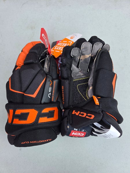CCM Tacks AS-V Gloves 14" Black/Orange (New)
