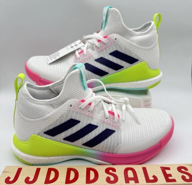 Adidas Womens CrazyFlight Mid Volleyball Shoes HP3337 White Size 9 NWT