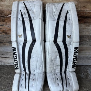 White 33" Senior Vaughn Velocity V6 Goalie Leg Pads