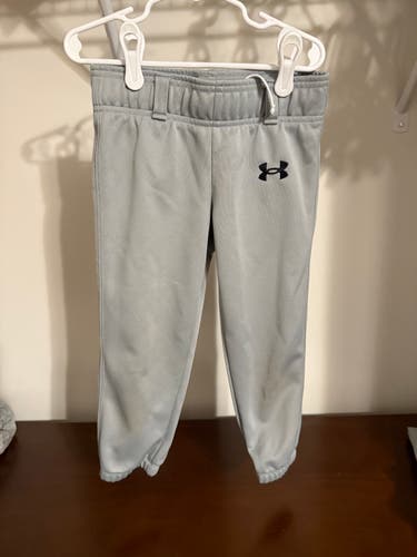 Gray Unisex XXS Youth Under Armour Game Pants (Used)