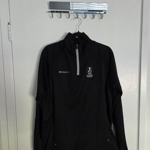 IIHF Bauer Hockey Quarter Zip Black Adult Large Like New