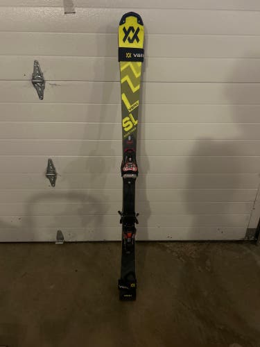 Volkl Racetiger SL 143 cm Racing Skis With Bindings Max Din 14 (Used)