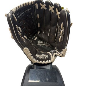 Used Rawlings HFP125BRW RH Throw Fastpitch Gloves Black And White 12 1/2" 11835-S000198388