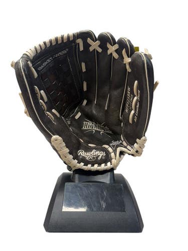Used Rawlings HFP125BRW RH Throw Fastpitch Gloves Black And White 12 1/2" 11835-S000198388