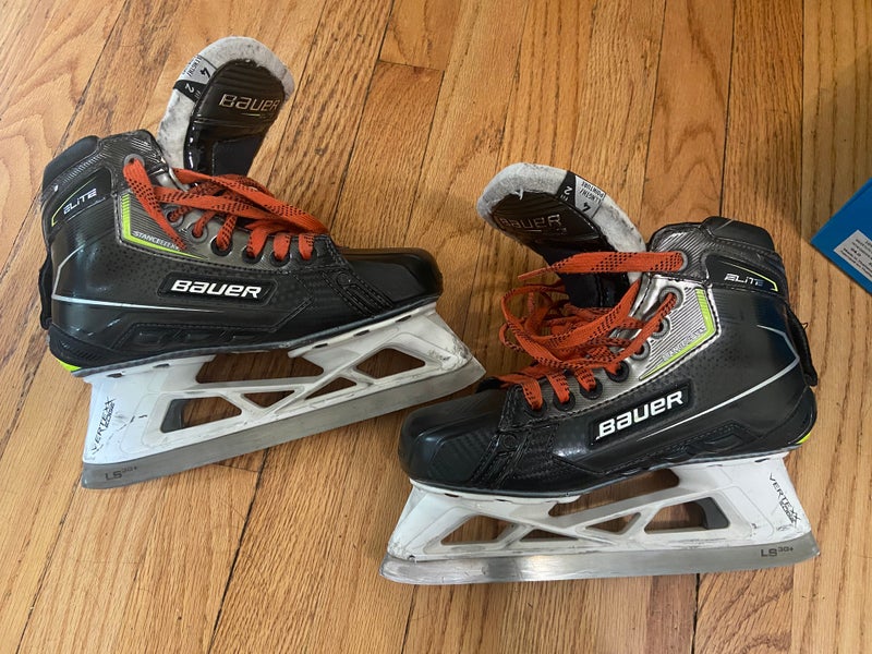 Bauer Elite Hockey Goalie Skates Regular Width Size 4 (Used)