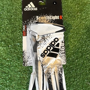 White Adult Large Adidas Scorchlight 6 Football Gloves (New)