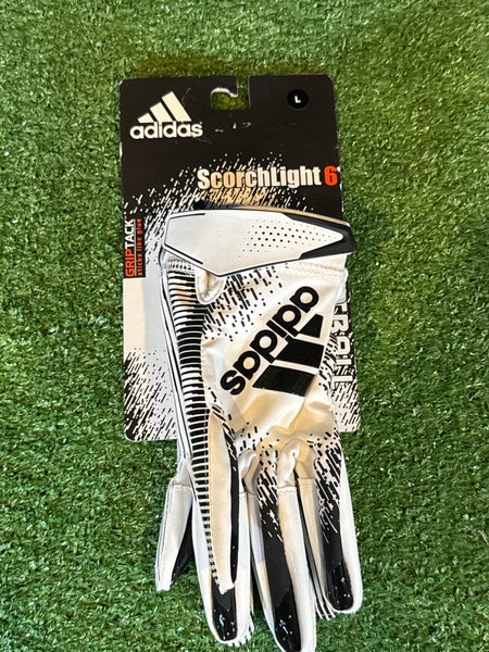 White Adult Large Adidas Scorchlight 6 Football Gloves (New)