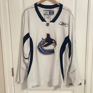 Authentic Vintage Reebok Vancouver Canucks Practice White Jersey West Coast XXL