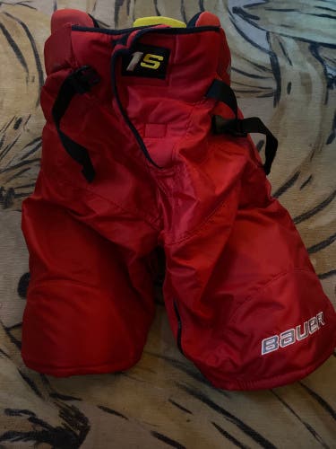 Men's Senior Red XL Bauer Supreme 1S Hockey Pants (Used)