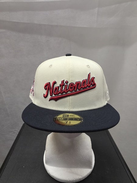 NWS Washington Nationals Script Two Toned New Era 59fifty 7 5/8 MLB
