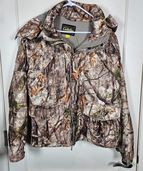 Cabelas Dry Plus Silent Suede Camo Insulated Waterproof Jacket Size: L Hunting