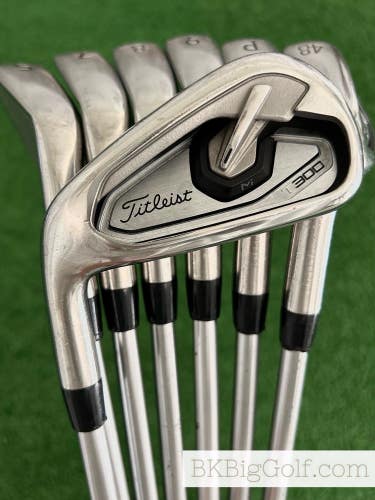 LH Titleist T300 Iron Set 5-48 / Fubuki M Series 50 A Flex Senior Graphite